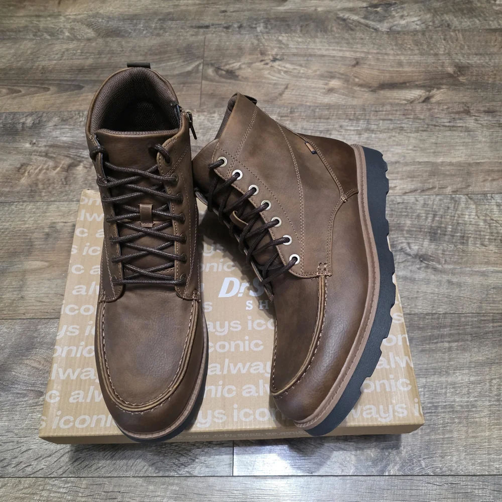 Dr Scholls Brown Leather Boots Men Size 11